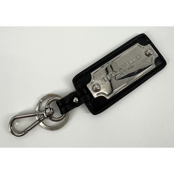 TIGNANELLO Vintage Leopard Suede Leather Drawstring Bucket Purse Bag + Keychain - Picture 10 of 15